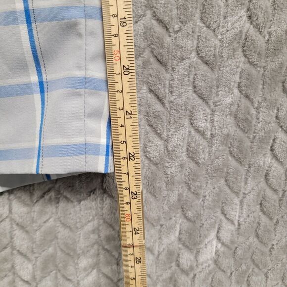 Adidas Golf Mens Plaid Flat Front Walking Shorts Size 38 (Chrome/Prime Blue) $60 - Picture 7 of 11